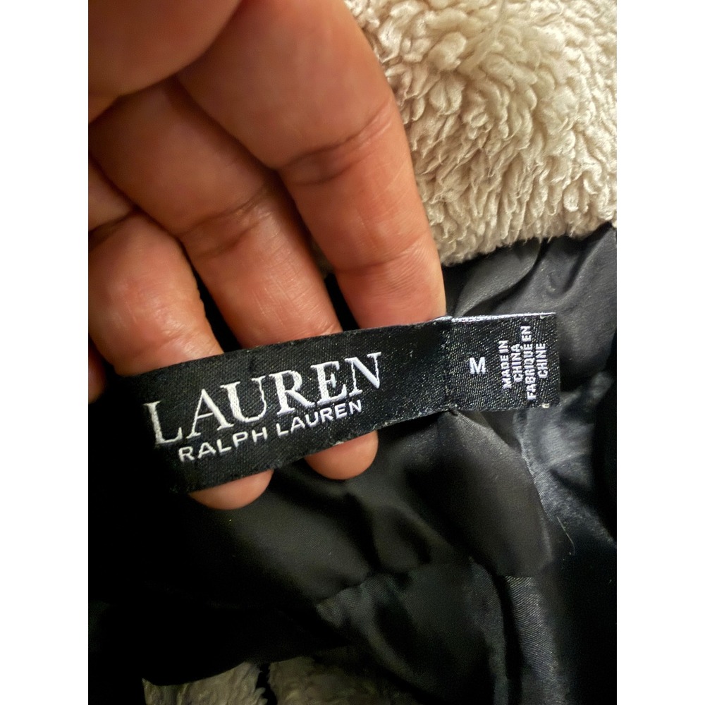 Lauren Ralph Lauren Womens Black Quilted Hooded Parka Jacket Medium RN41381 - Picture 7 of 11
